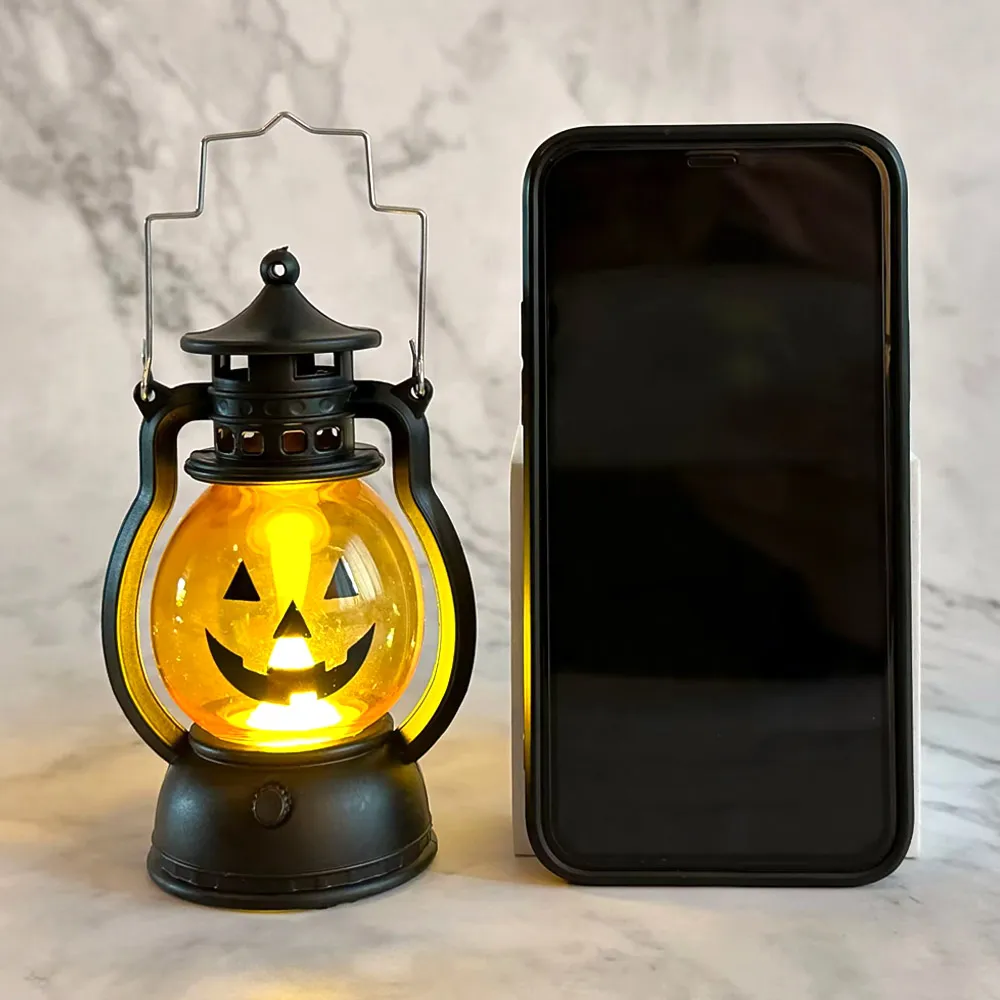 Halloween Oil Lamp Portable Pumpkin Lantern Skull Home Decoration  big image 6