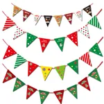 Festive Paper Triangular Flags for Christmas Decoration  image 4