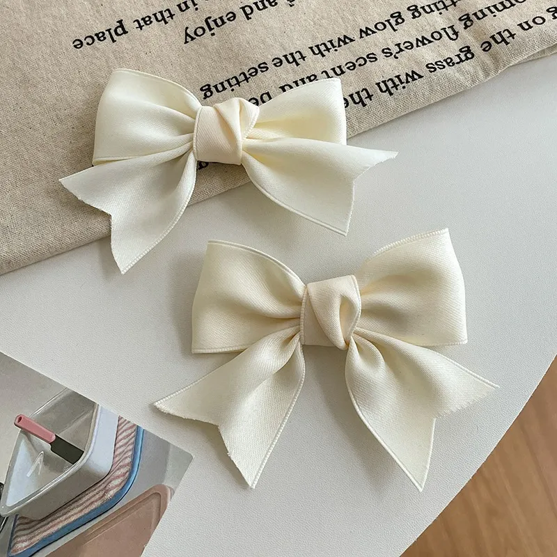 2-pack Sweet bow hairpin for Girl Beige