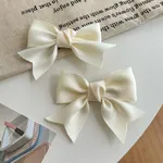 2-pack Sweet bow hairpin for Girl Beige