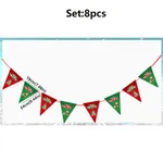 Festive Paper Triangular Flags for Christmas Decoration Multi-color