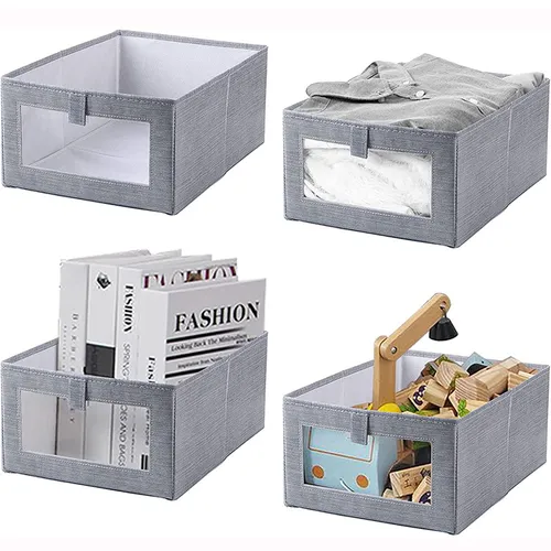 Multi-functional Non-woven Fabric Storage Box for Underwear and Stationery with Folding Design