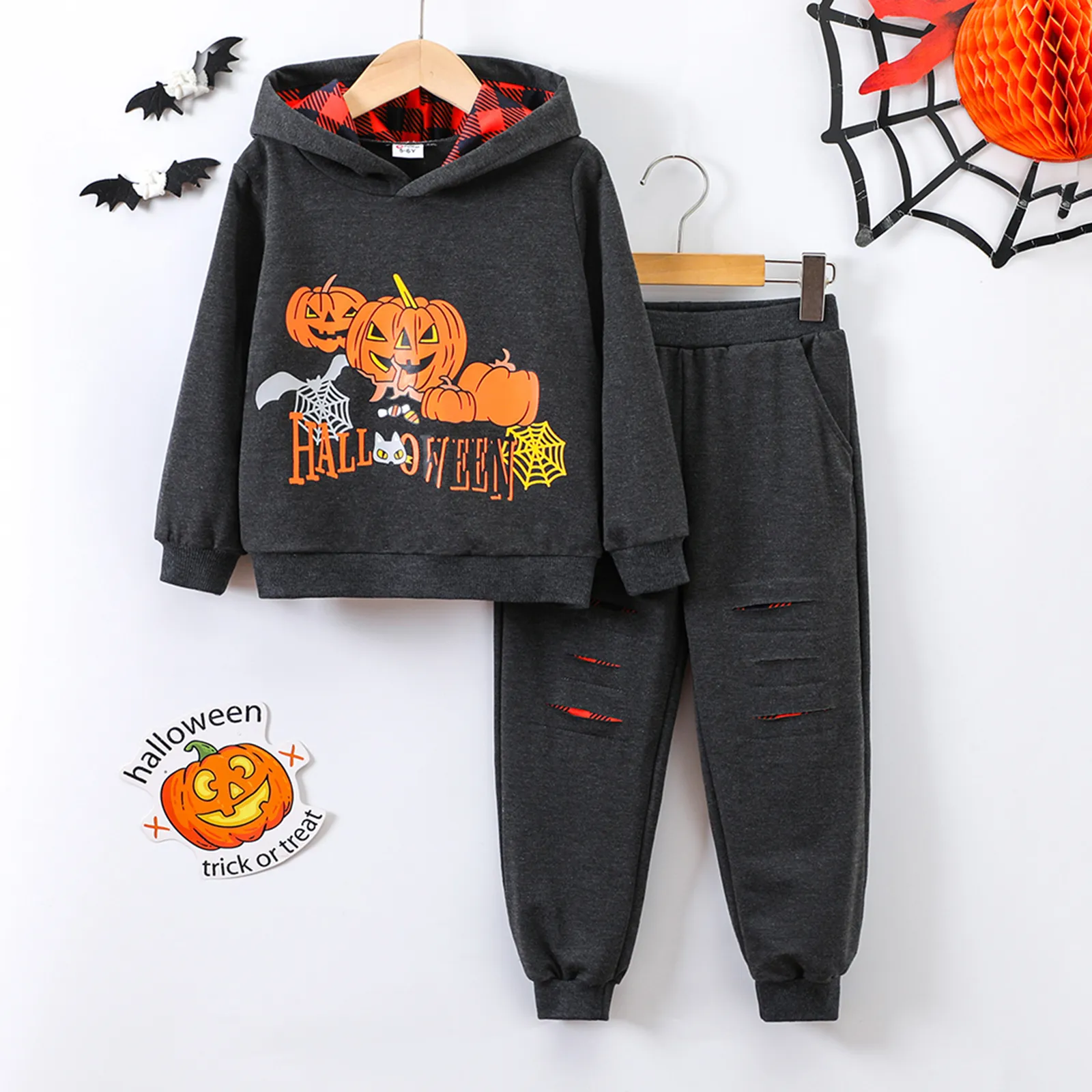 2pcs Kid Boy Halloween Avant-garde Set