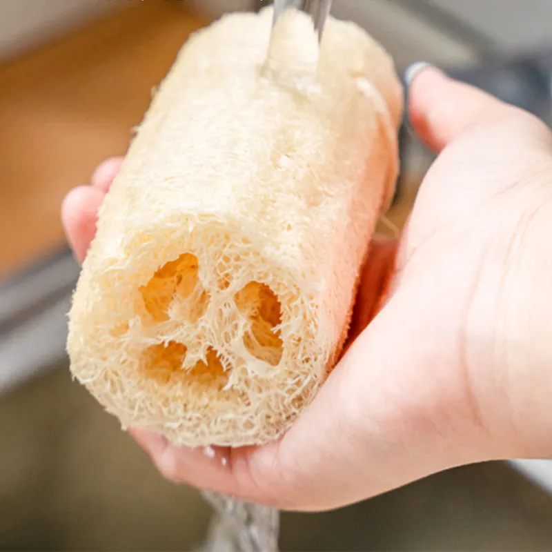 Natural Vegetable Fiber Loofah Scrubber for Kitchen Pots and Dishes  image 3