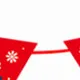 Drapeaux triangulaires en papier festifs pour la décoration de Noël Couleur-B