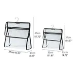 Waterproof PVC Bathroom Hanging Organizer for Clothes and Toiletries Black