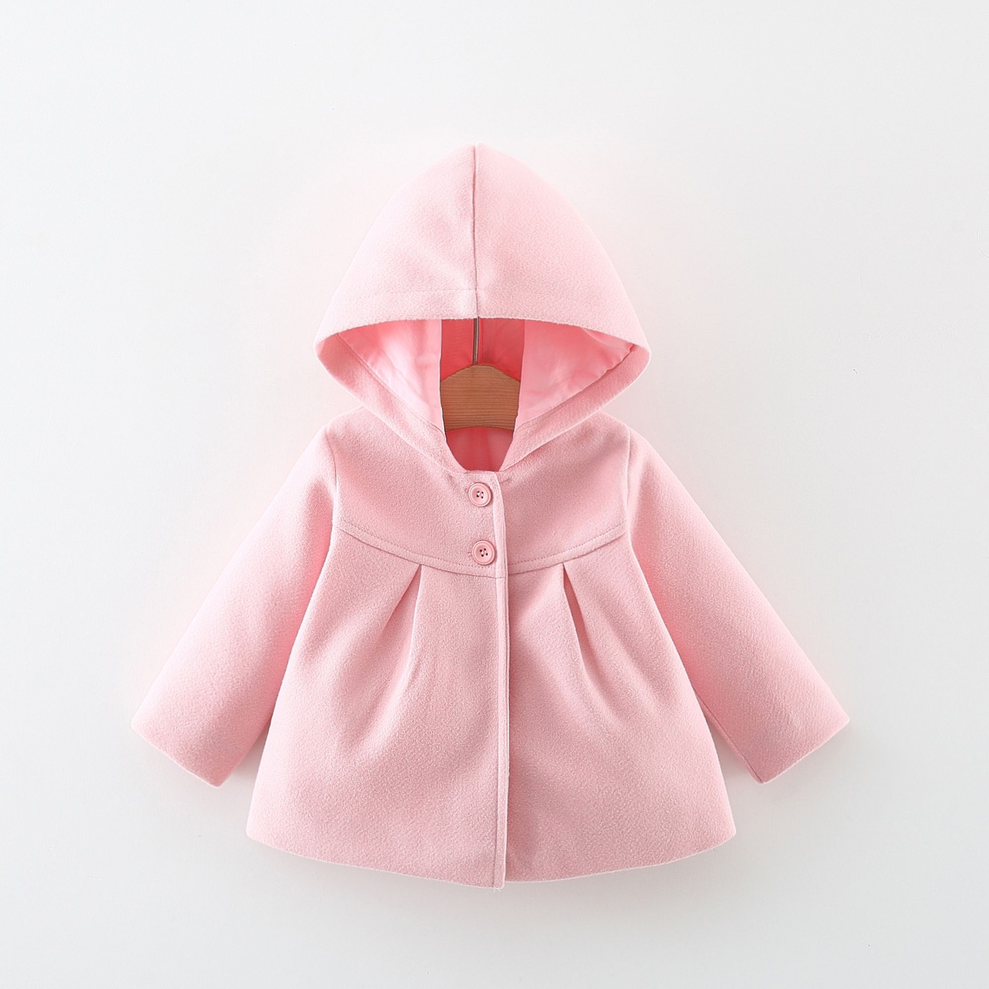 Baby Girl Sweet Hoodeded Design Coat
