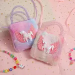Cartoon unicorn shoulder bag, cute decorative bag that girls like  image 3