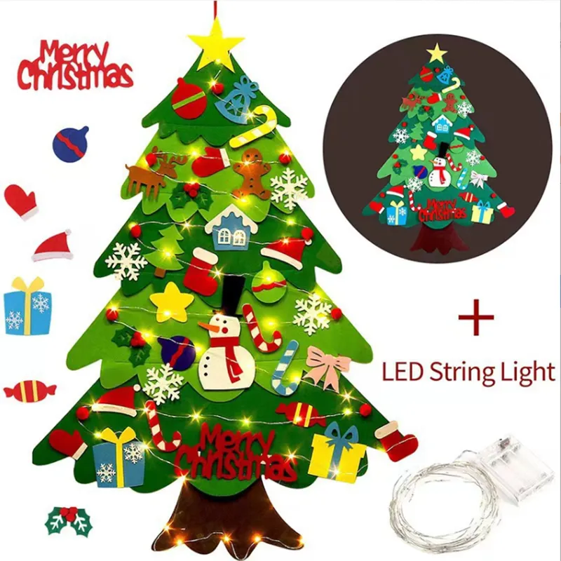 DIY Felt Christmas Tree Ornaments Color-B image 2