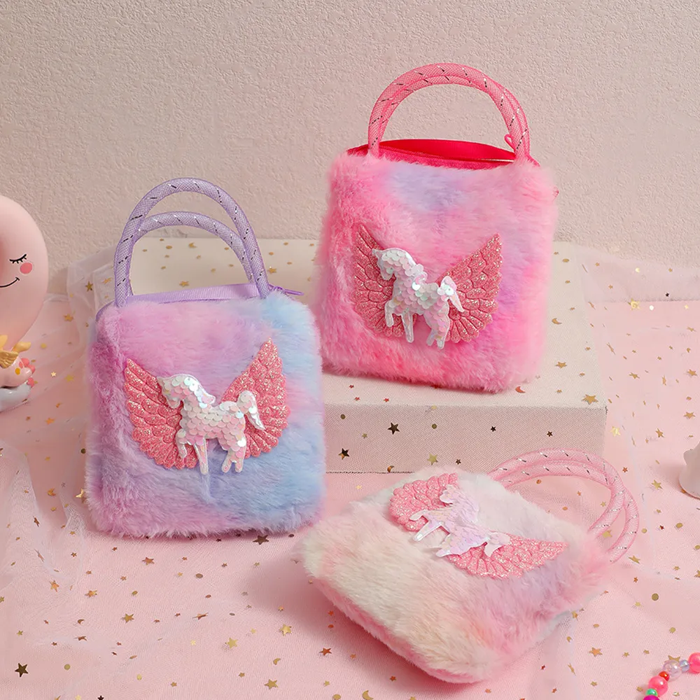 Cartoon unicorn shoulder bag, cute decorative bag that girls like  image 2