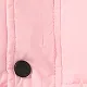 Casaco acolchoado com design básico de botão com capuz de cor sólida para menino/menina Rosa