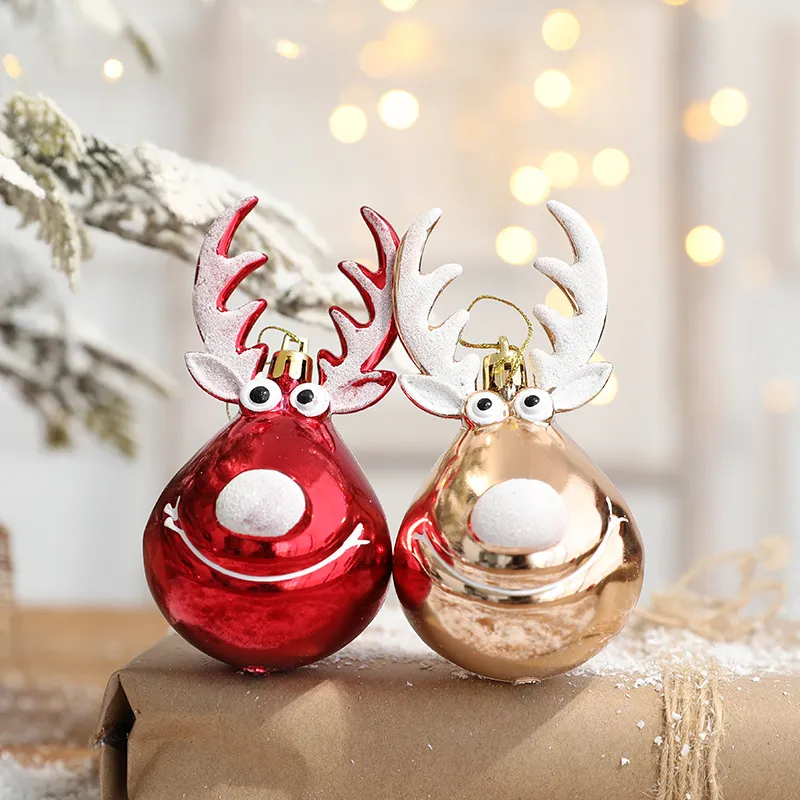 Set of 2 PVC Reindeer Hanging Decorations for Christmas Tree with Beautiful Nordic Style Design Color-A big image 1