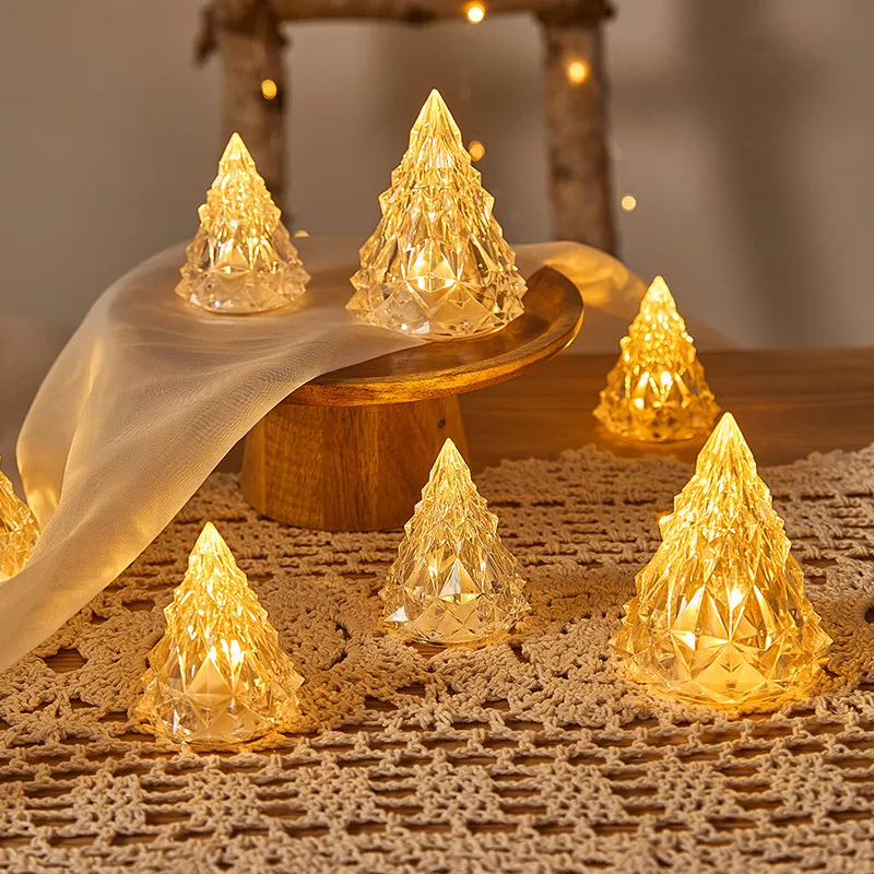 Individual Christmas Tree-shaped Iceberg Night Light White image 4