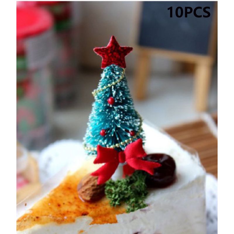 Christmas 3D Scene Cake Toppers with Root Tree Cake Cupcake Toppers