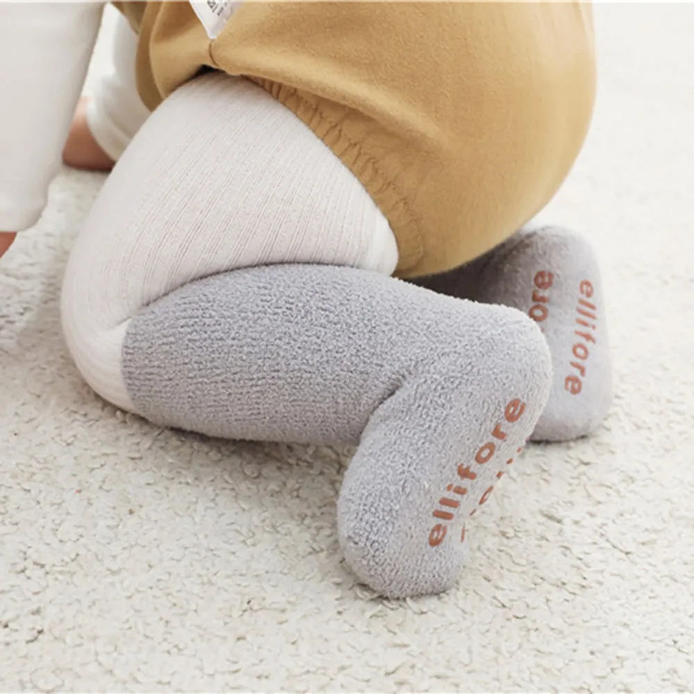 3-pack Baby Basic Coral veludo material, macio e confortável espessado meias de piso quente  image 3