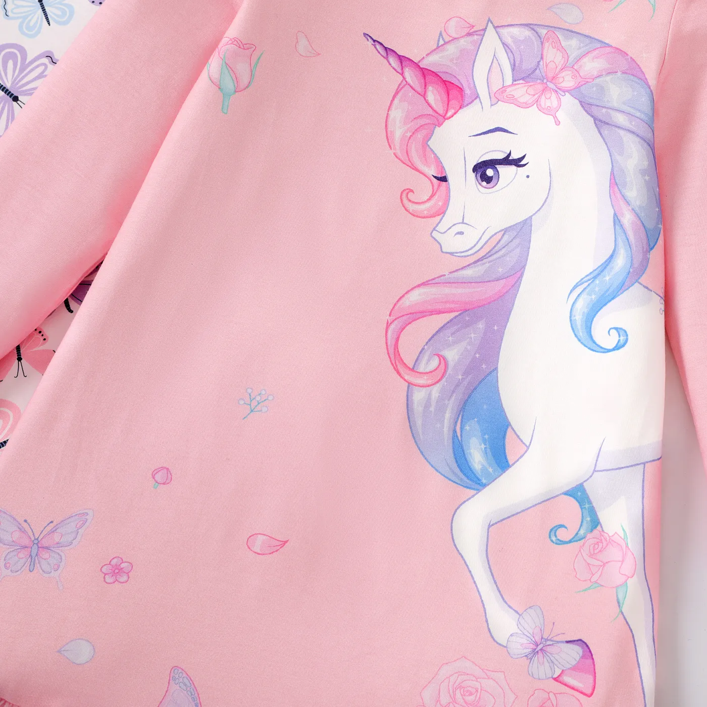 2pcs Toddler/Kid Girl Unicorn Pajamas Set  Kid Pink image 5