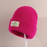 Toddler/kids Casual simple knitted hat Hot Pink