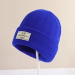 Toddler/kids Casual simple knitted hat royalblue