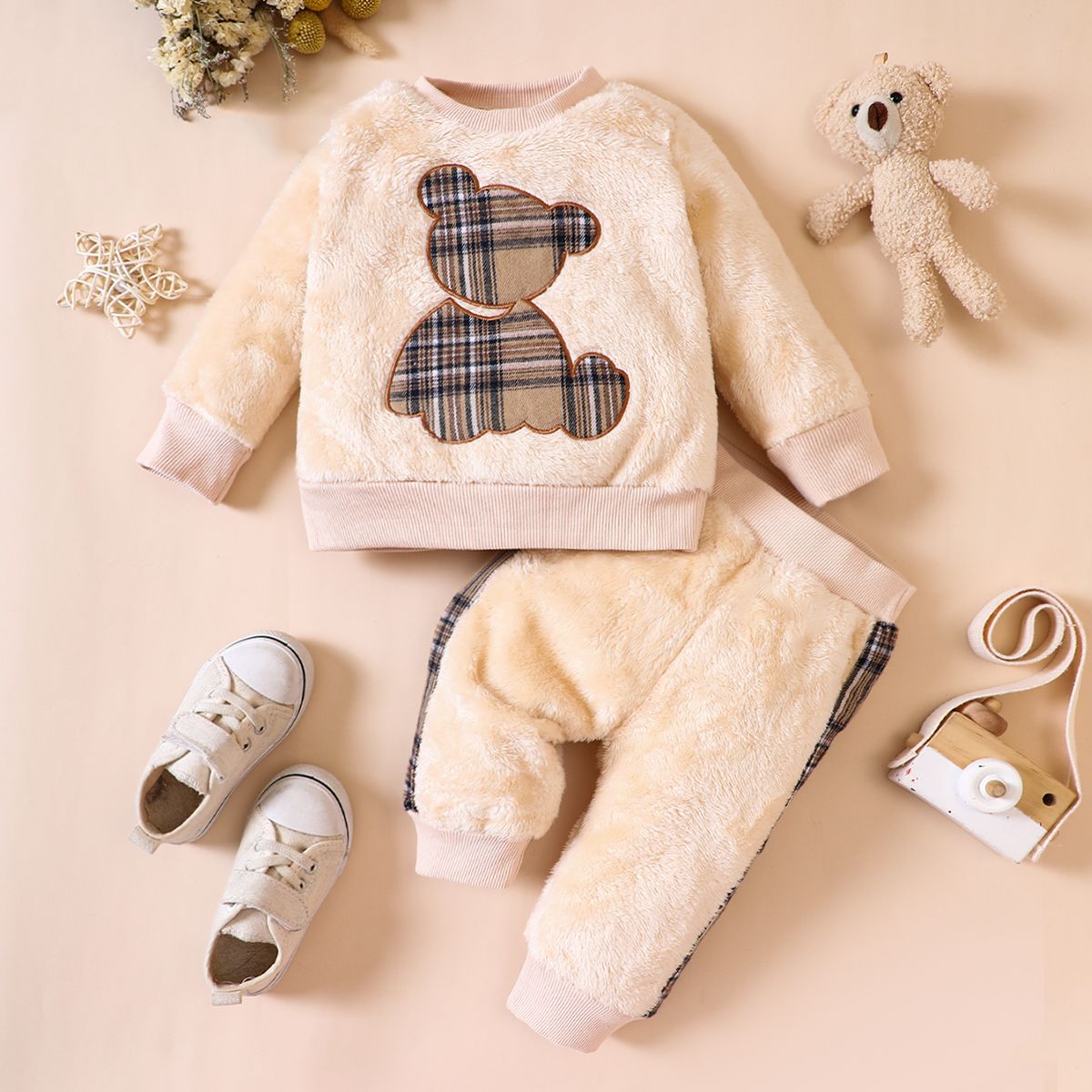 

2pcs Baby Girl/Boy Childlike Animal Pattern Set
