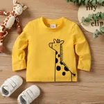 Kleinkinder Unisex Kindlich Tiere Langärmelig T-Shirts gelb