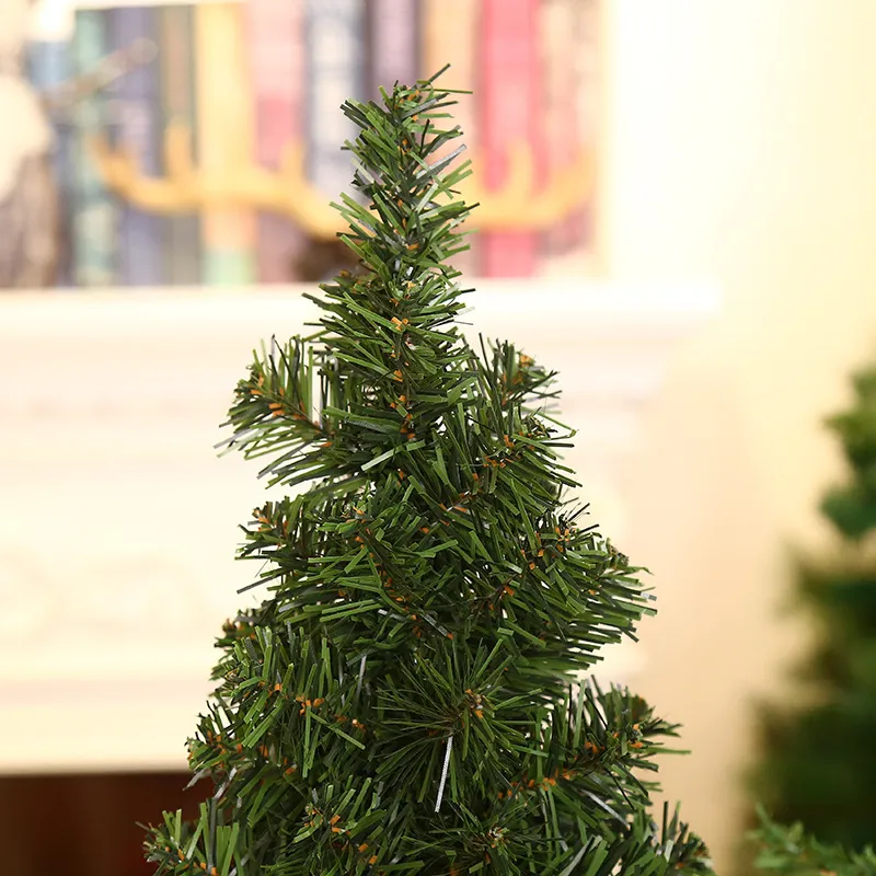 Mini árbol de Navidad con base de arpillera para la decoración de fiestas Verde big image 1