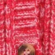 嬰兒 中性 基礎 長袖 毛衣 紅/白