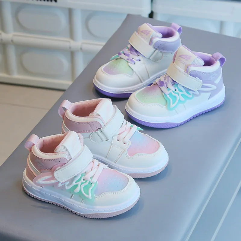 Toddler & Kids Wing Pattern Gradient Velcro Casual Shoes