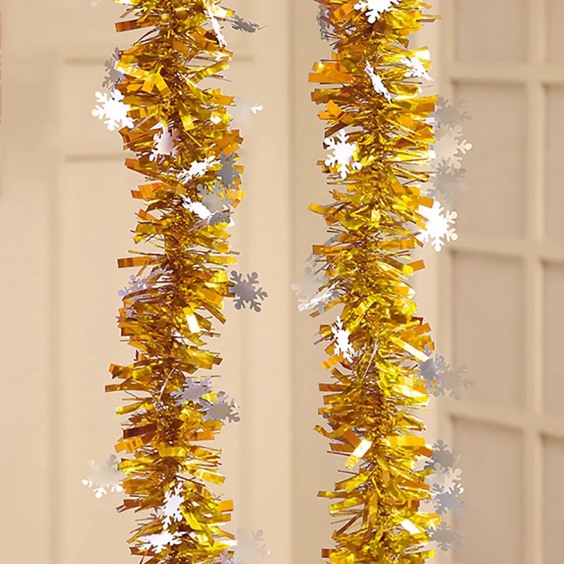Nastro decorativo natalizio da 5 pezzi con fiocchi di neve - Decorazioni per feste natalizie in colori casuali colorato big image 1