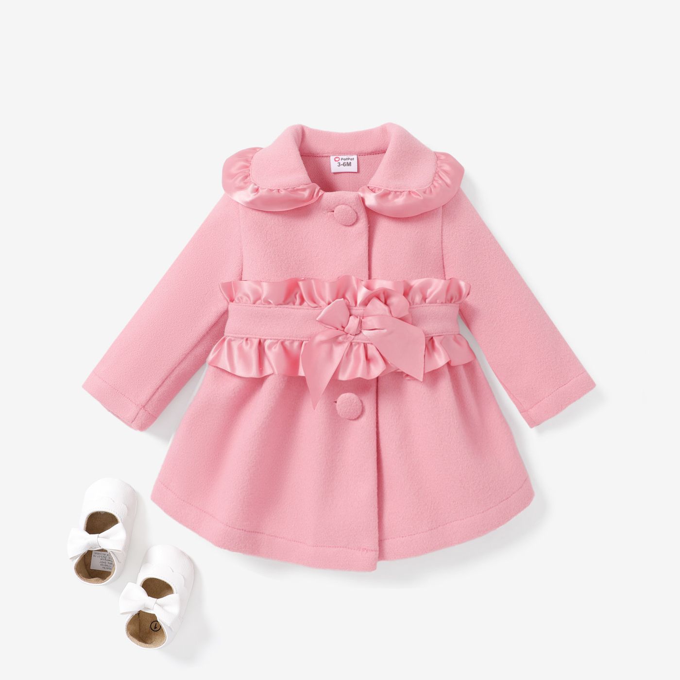 

Baby Girl Sweet Solid Color Hyper-Tactile Dress