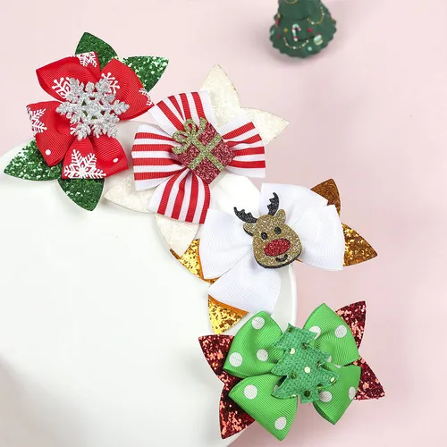 2-pack Toddler/kids Favorite Christmas hairpins