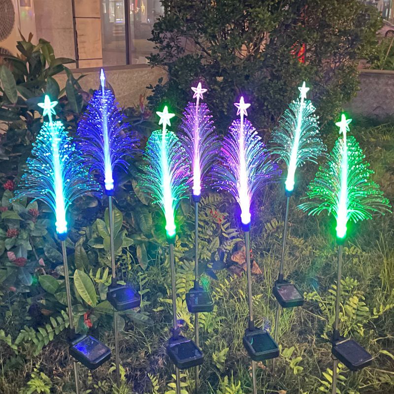 

Outdoor Solar Powered Fiber Optic Christmas Tree Light