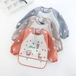 Cute Cartoon Waterproof Bib for Babies and Toddlers Orange color image 3