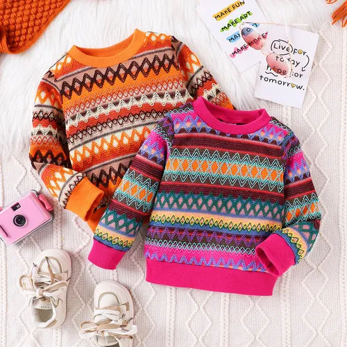 Toddler Girl Bohemia Ethnic Pattern Sweatshirt 