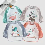 Cute Cartoon Waterproof Bib for Babies and Toddlers Orange color image 4