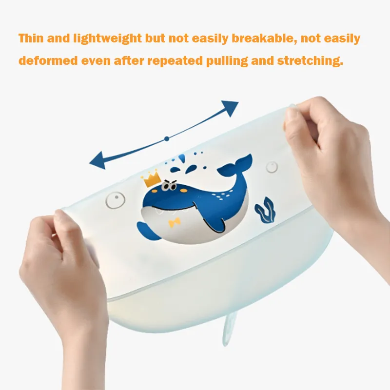 مريلة سيليكون للأطفال مقاومة للماء - تمنع البقع والانسكابات أثناء تناول الطعام مشمش big image 1