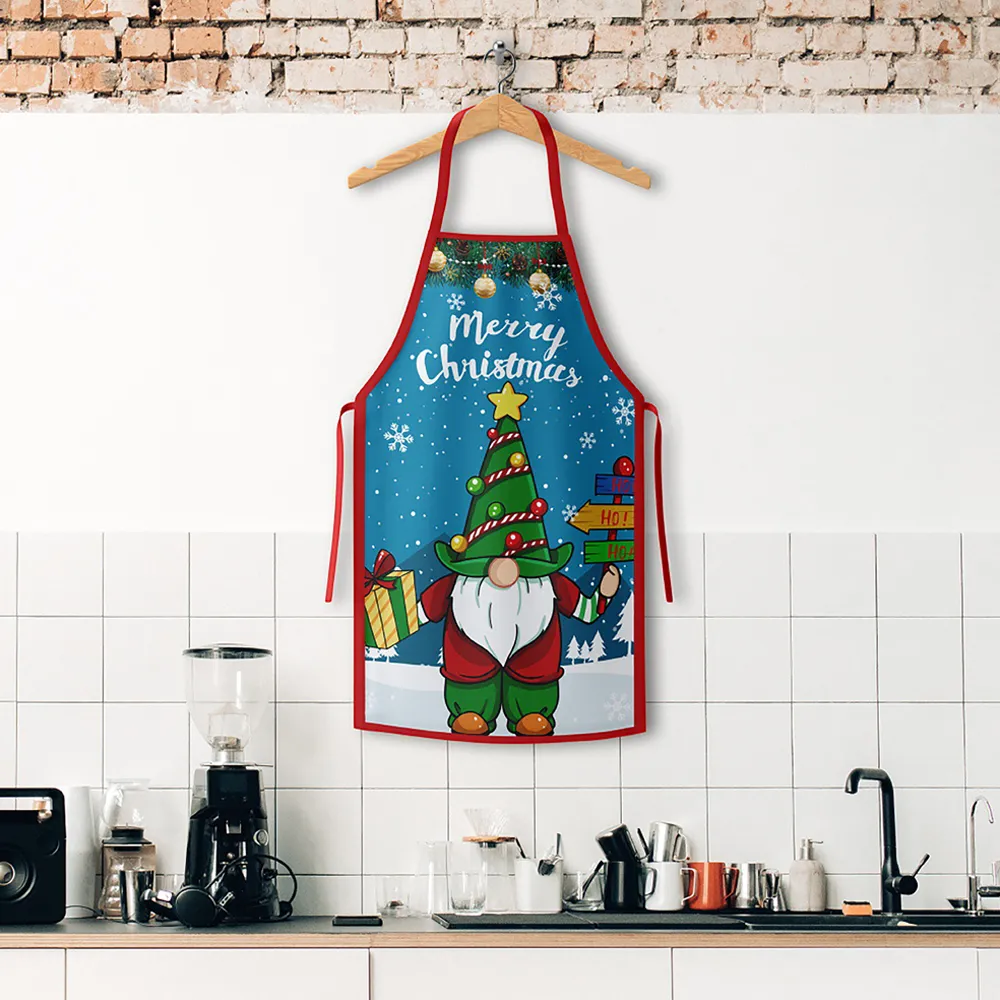Christmas Home Kitchen Apron Blue big image 1