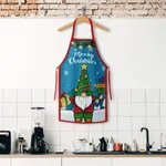 Christmas Home Kitchen Apron Blue