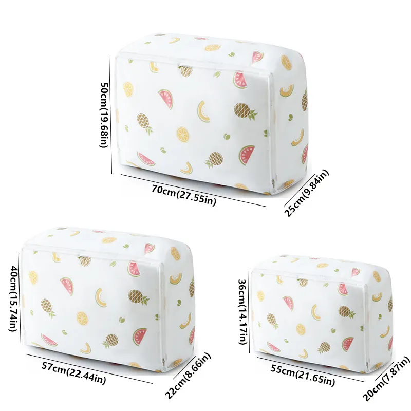 Cotton Quilt Storage Bag with Cute Printing Multi-color
