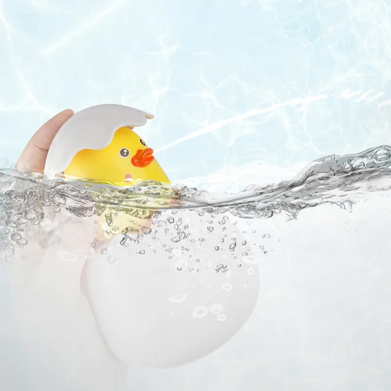 حمام رذاذ الماء البيض مع تصميم البطريق والبط (نمط التعبير العشوائي) اللون- أ big image 1