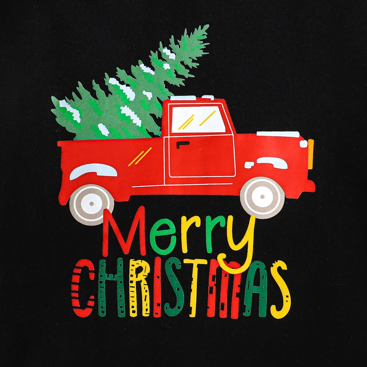 2pcs Toddler Girl/Boy Christmas Cotton Avant-garde Set  Black image 5