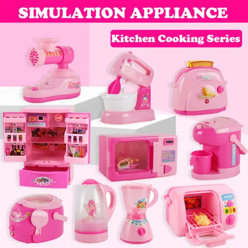 Mini juego de cocina para niñas: mini electrodomésticos de juego de simulación para niños para juegos de rol en el hogar
