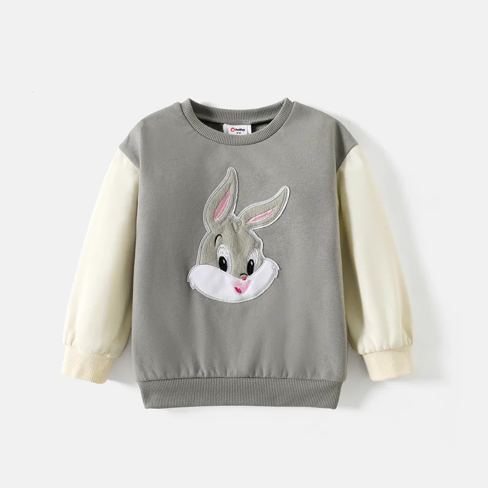 Looney Tunes Toddler Girl/Boy Character Embroidered Colorblock Cotton Sweatshirt big image 8