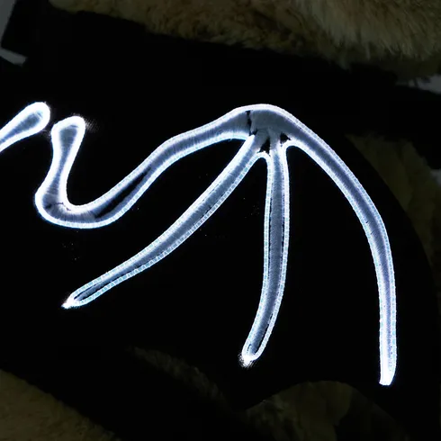 Go-Glow Illuminating Pet Collar for Small Medium Pets with Light Up Wings Including Controller (Built-In Battery) Black big image 6