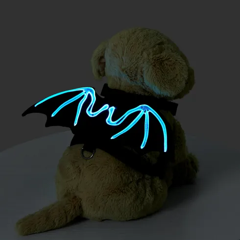 Go-Glow Illuminating Pet Collar for Small Medium Pets with Light Up Wings Including Controller (Built-In Battery) Black big image 3
