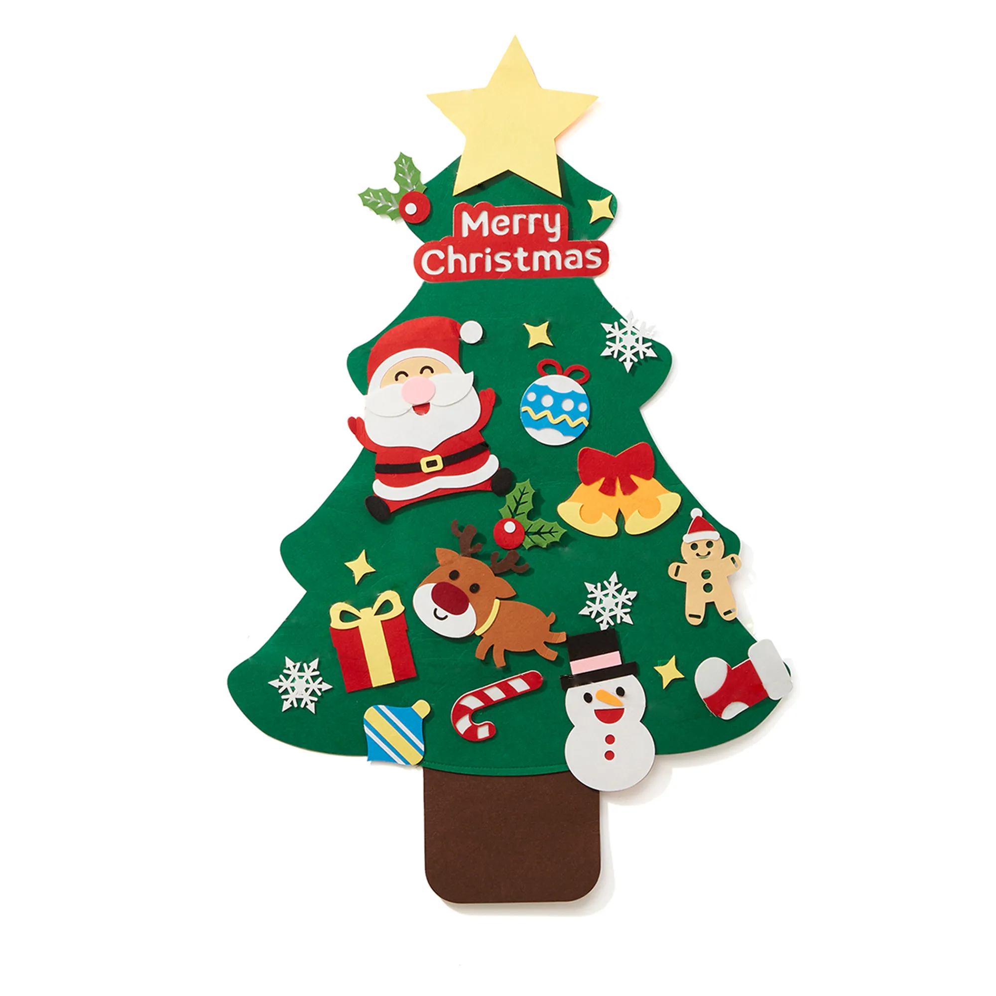 DIY Felt Christmas Tree Ornaments Color-A