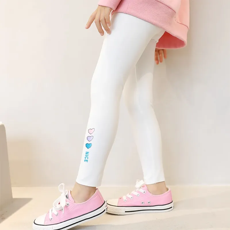 Girls's Stretch soft and comfortable shark pants/leggings White big image 1