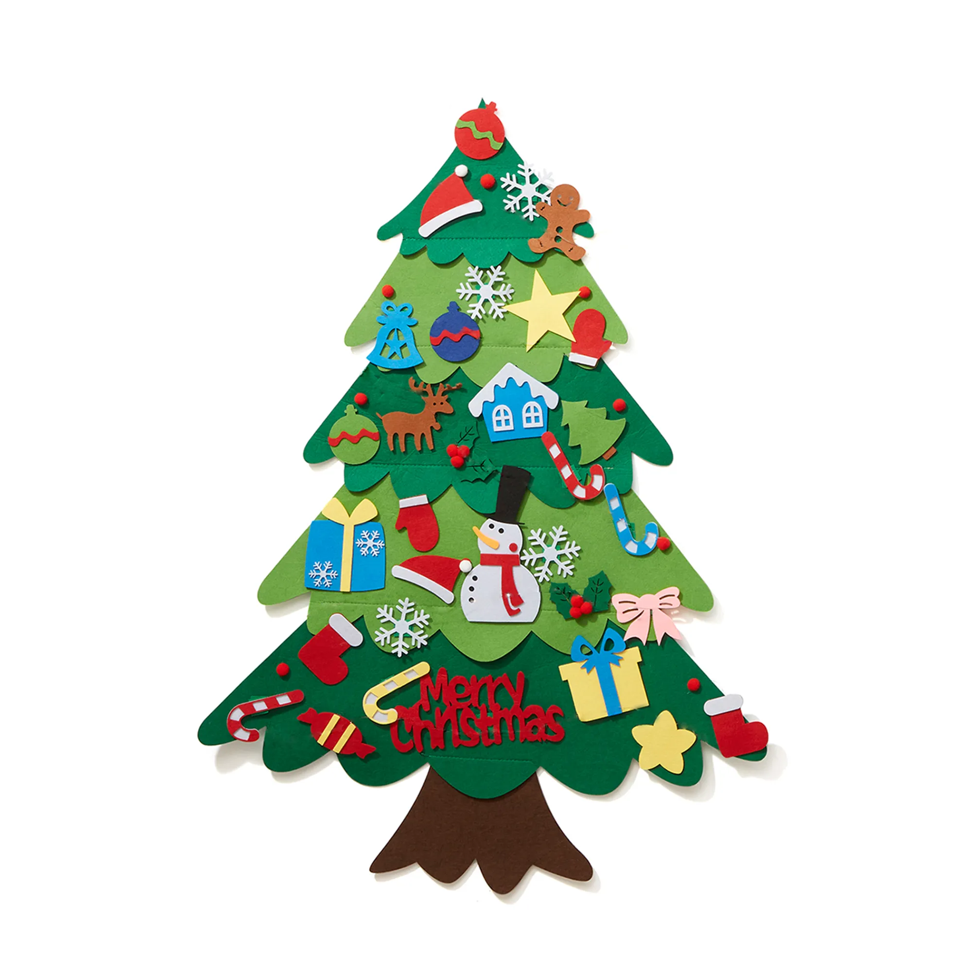 DIY Felt Christmas Tree Ornaments Color-B image 4
