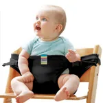 Portable Baby Dining Safety Harness for Carrying, High Chair and Waist Stool Protection Black