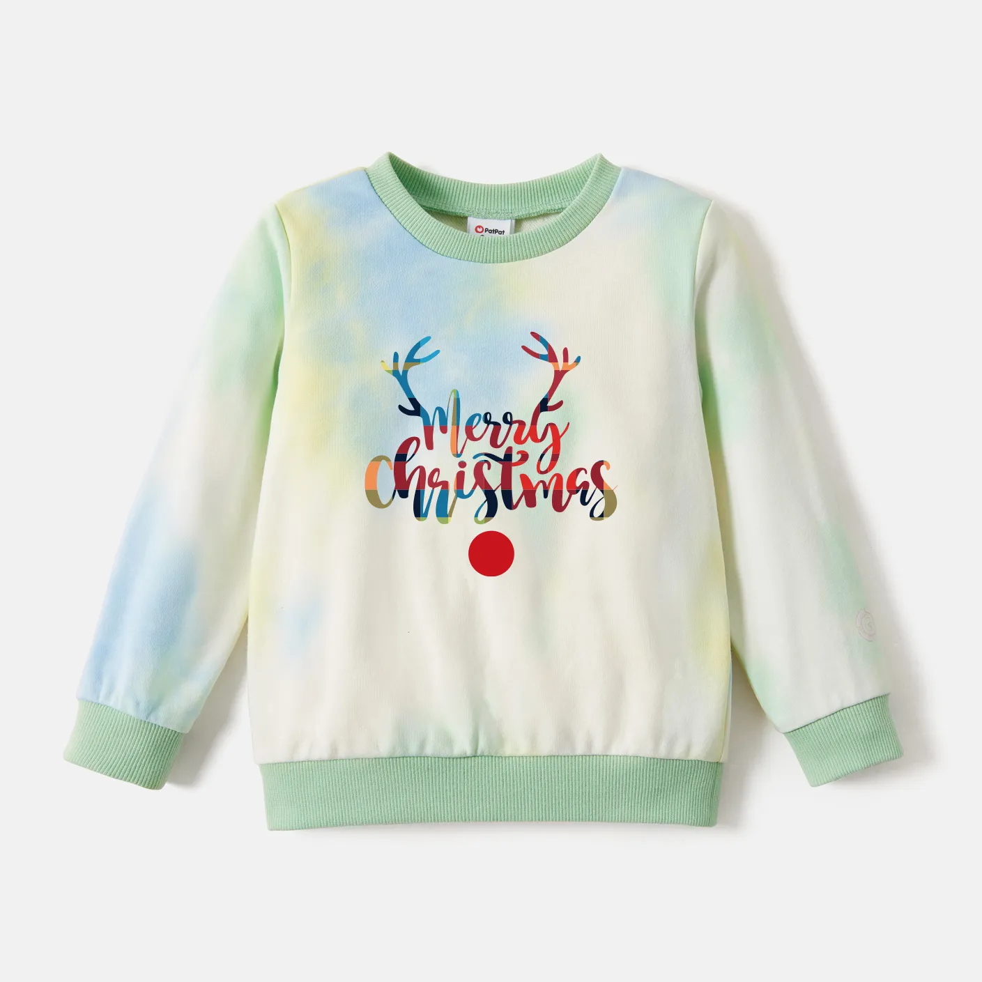 Toddler/Kid Girl/Boy Christmas Tie-Dyed Sibling Loose Long Sleeve Tops  image 3