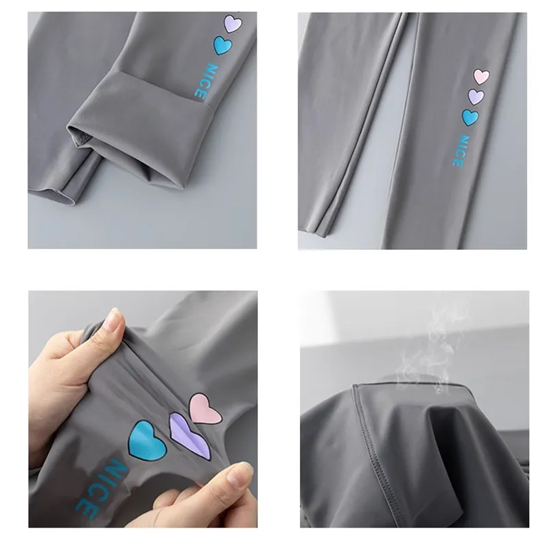 Girls's Stretch soft and comfortable shark pants/leggings Grey image 5